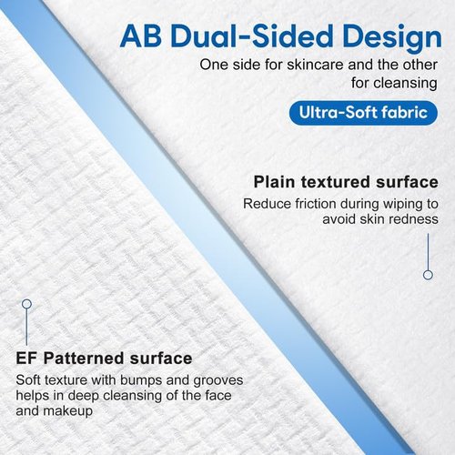 Ultra-Soft Disposable Face Towel - 50 Count/Box, 10" x 12", Biodegradable Towel, Superior for Face Towelette, Personal Hygiene (100 Count (2 Boxes))