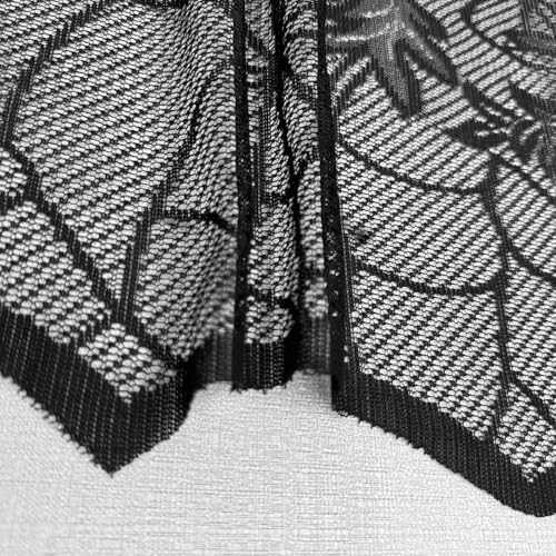 Fall Decorations Table Runner - Black Lace Maple Leaves for Autumn & Halloween, 20x75 Inch, Style1