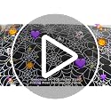 Halloween Plastic Tablecloth Waterproof Disposable Rectangular Cover - Black Spider Web, 54×108 Inches (3 Pcs)