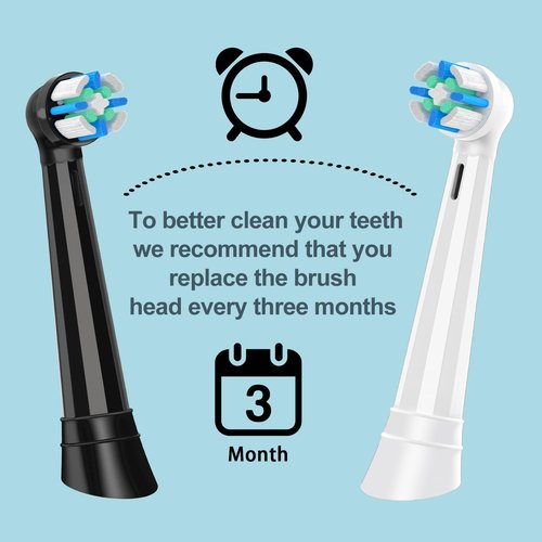 10 Pack Replacement Heads Compatible with Oral B IO 2/3/4/5/6/7/8/9/10/Deep Clean Series Electric Toothbrush, Brush Heads Refill Compatible with Oral B IO for Teeth and Gums Care (Black/White)