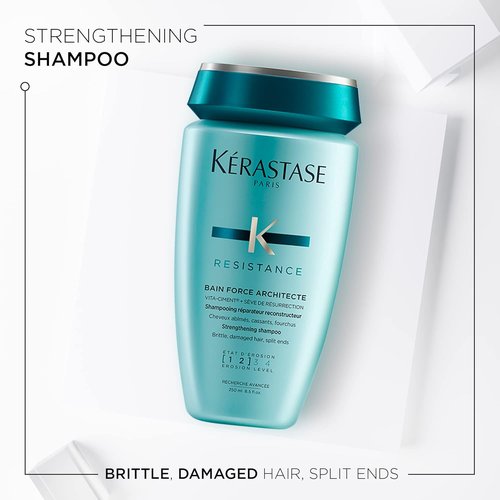 Kerastase Resistance Force Architecte Shampoo - Reconstructing Formula for Weak, Damaged Hair | Pro-Keratine Complex