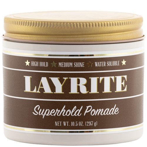Layrite Superhold Pomade - Maximum Hold Hair Styling Product | 4 Oz for All-Day Control