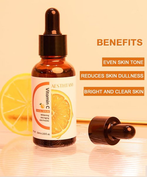 Regine Switzerland Vitamin C Brightening Facial Serum - Fade Dark Spots & Even Skin Tone (30ml)