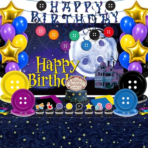 Horror Birthday Party Decorations Set with Plates Balloons Banner and More