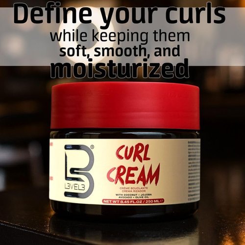 Skiennix Level 3 Hydrating Curl Cream - Coconut & Jojoba Oil for Coily, Curly Hair - Locks In Moisture & Shine