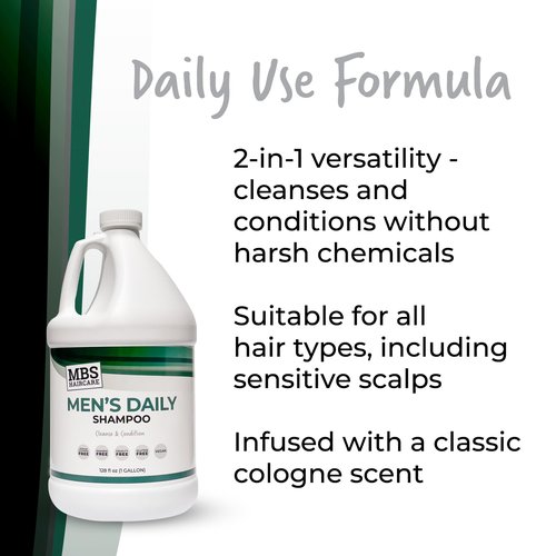 Skiennix Men's Gallon Shampoo - Moisturizing & Hydrating for Sensitive Scalp - Paraben Free, Vegan (128 Fl Oz)