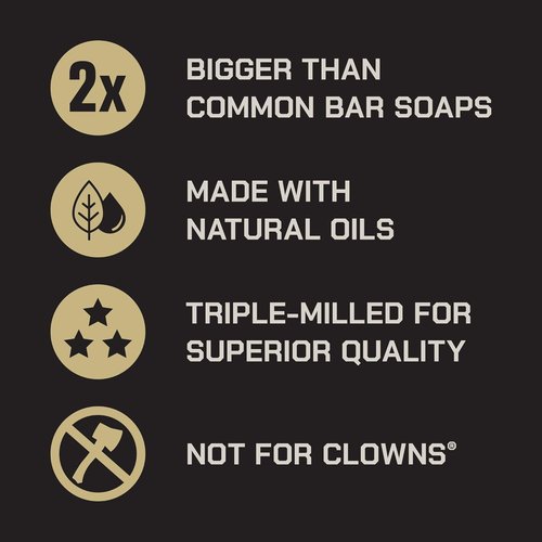 Duke Cannon Big Brick of Soap - Old Glory | 10oz Triple-Milled Bar Soap for Men | Long-Lasting Leather & Tobacco Scent | Supports U.S. Veterans