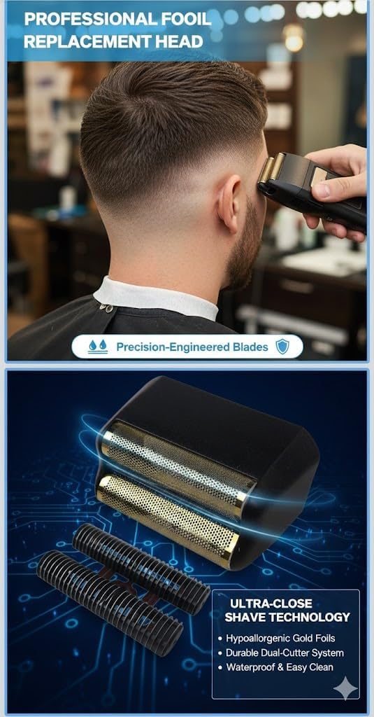 Wahl Professional 5-Star Shaver Replacement Gold Foil & Cutter Bar Assembly | Model #7043