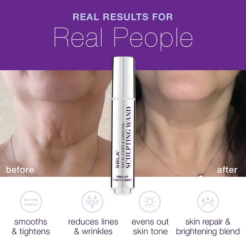 SBLA Beauty - Neck & Jawline Sculpting Wand 0.7 Fl Oz | Lifts, Firms & Smooths Skin, Reduces Wrinkles