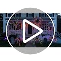 Giant Halloween Spider Decorations with 8 Light Modes & 30 LED Lights - Orange Black, 50 Inch, 2 Pack