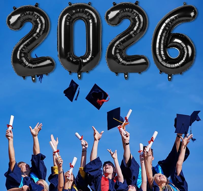 Black 40 Inch Number Balloons for 2026 Party Decorations - Variation of THIS listing