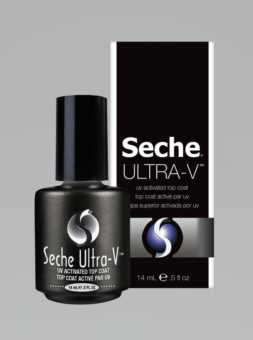 Seche Ultra-V UV Gel Top Coat Nail Polish - Quick-Dry Clear Gel for Salon & At-Home Use | 0.5 fl oz