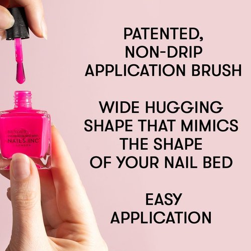 Nails Inc 45 Second Speedy Gloss, Chelsea, Dark Brown, Glossy, No Chip, Long Lasting, Quick Dry, Air Dry, Professional Manicures & Pedicures, Fingernails & Toenails, Vegan Nail Polish, 0.47 Fl Oz