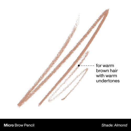 Morphe Micro Dual Eyebrow Pencil - Ultra-Precise Dual-Ended Brow Tool - Long-Lasting, Richly Pigmented Formula - Almond (0.003 oz)