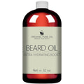 Unscented Beard Oil - Natural Hydrating & Conditioning Blend for Facial Hair - 32 oz | Promotes Growth & Silky Smoothness - Jojoba & Argan Oils