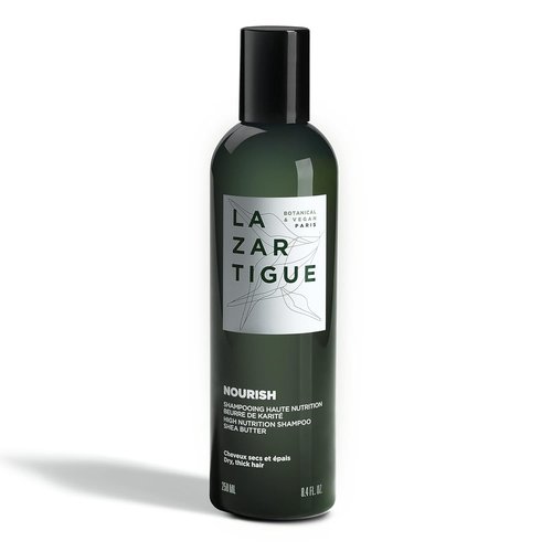 Lazartigue Nourish Shampoo - Intense Hydration with Shea & Babassu Butters | Vegan, 8.4 Fl Oz