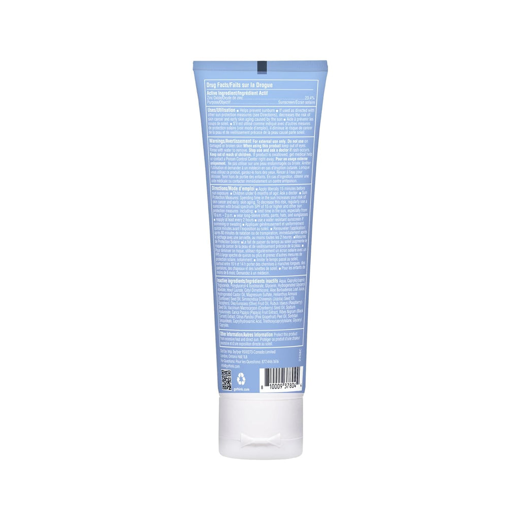 Thinksport SPF 50+ Mineral Sunscreen - Clear Zinc Oxide, Water Resistant & Vegan - 3 Fl Oz, Reef Safe