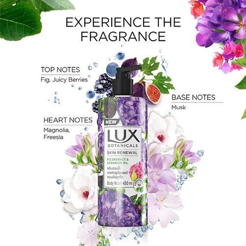 Lux Botanicals Skin Renewal Shower Gel - Natural Extracts, Paraben-Free, 450 ml | 15.2 Fl. Oz.