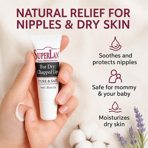 Lanolin Lip Balm 3 pack - Lip Repair for Hot/Dry Weather - Natural Lanolin Nipple Cream - Lip Moisturizer for cracked lips - Hydrating lip care - Ultra pure jojoba oil - Kosher chap stick (1.05 oz)