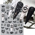 Halloween Nail Art Stickers - Spooky Skull Spider Evil Eye Designs - Halloween-1
