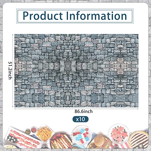 Cobblestone Tablecloth - Medieval Party Decoration, 10 Pieces Variation of 10 / Cobblestone