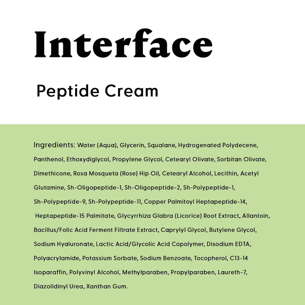 Stratia Interface Daily Moisturizer - Hydrating Peptide Formula for All Skin Types | 1.70 Fl Oz