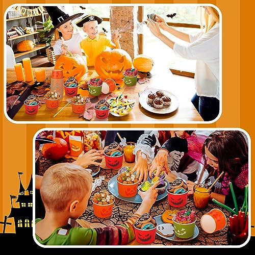 Halloween Disposable Paper Cups 8oz - 4 Styles Party Drinkware