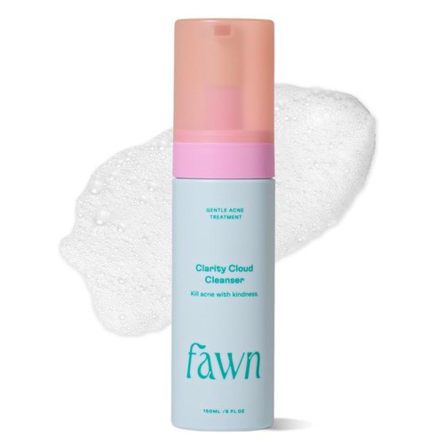 Fawn Clarity Cloud Cleanser - Vegan Facial Cleanser with Glycolic Acid & Tea Tree Oil | 5 Fl Oz
