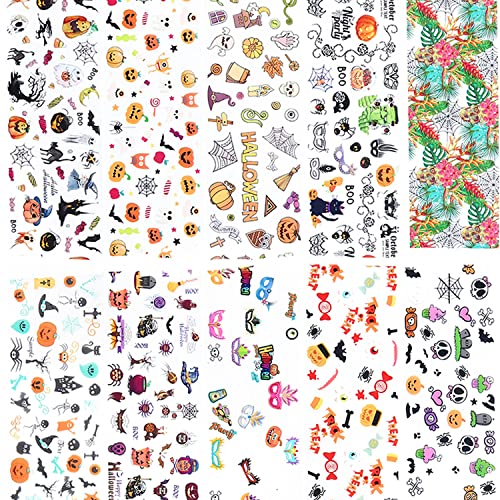 Halloween Kawaii Nail Foil Transfer Stickers - Sky Starry Design for Manicure
