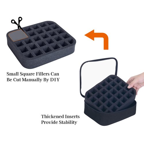 UOZL Small Clear Nail Polish Organizer Holds 30 bottles(15ml-0.5fl.oz) Nail Polish Case Multifunctional Nail Polish Bag organizer, Cosmetic Travel Makeup Cases for Women Black