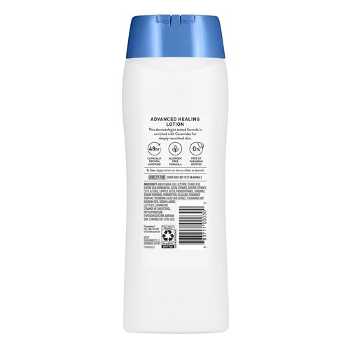 Suave+ Advanced Healing Hand & Body Lotion for Women With Ceramides for Very Dry Skin, Hydrating, Non-Greasy, Allergen-Free Moisturizing Cream, Lightly Scented, 18 FL OZ, 6 Pack