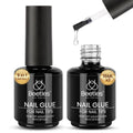 beetles Gel Polish 9 In 1 Gel Nail Glue for Clear Acrylic Nail Tips 2 Pcs 15ml Long Lasting Nail Gel Kit for False Nails Tips, Base Blooming Nail Gel, Spring Nail Art, U V Light Required