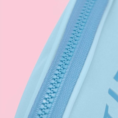 MINISO Stitch Shell Cosmetic Bag, Makeup Bag with Zipper, Travel Toiletry Bag for Women