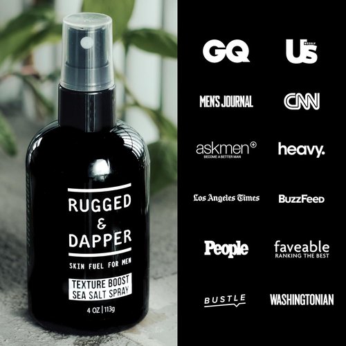 RUGGED & DAPPER Sea Salt Spray for Men - 4 oz Hair Styling Agent for Volume & Texture, Ocean Fresh Scent