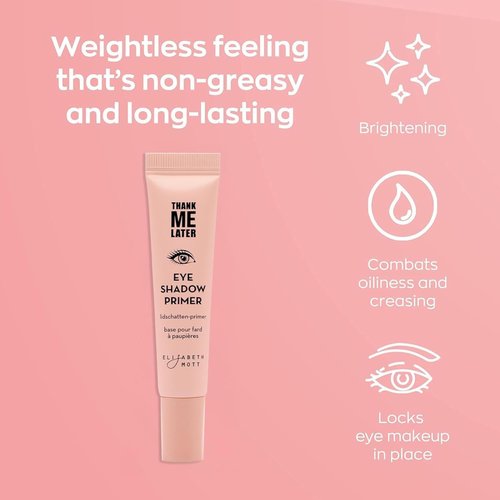 Elizabeth Mott Thank Me Later Face & Eye Primer – Long-Lasting Matte Makeup Base, Pore Minimizer, Oil & Shine Control, Wrinkle Blurring, Crease Prevention, Smooth Finish for All-Day Wear – 10g & 30g