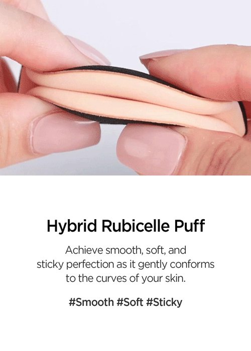 JUNG SAEM MOOL Cushion Puff | Natural Cover Puff for Smooth Fitting, Round Shape 2.1 Inch, Set (10p)