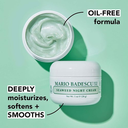 Mario Badescu Seaweed Night Cream - Anti-Aging Oil-Free Moisturizer with Collagen & Hyaluronate for Combination Skin
