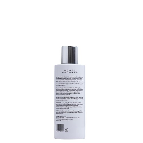 Rose & Caramel Purity Self Tan Removing Shower Gel - Effective Tan Eraser, 250ml, Vegan & Cruelty-Free