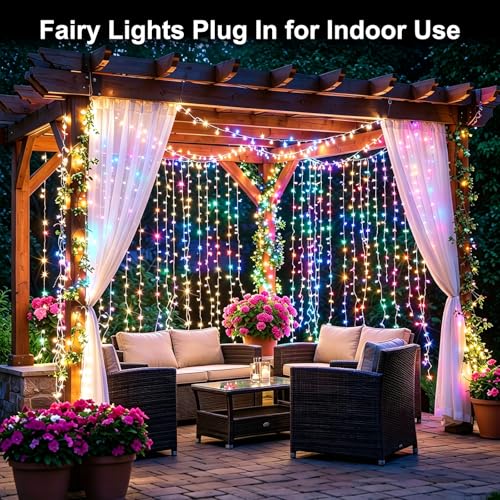 66FT 200 LED Multicolor Christmas String Lights Connectable Outdoor Indoor with Timer & 8 Modes