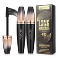 Skiennix 4D Silk Fiber Lash Mascara - Waterproof Black Volume & Length | Smudge-Proof, No Clumping, 2 Pack