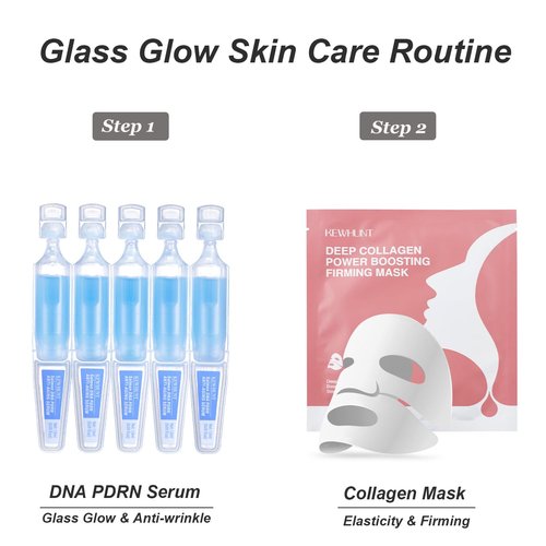 Kewhunt Deep Collagen Face Mask Overnight, Bio- Collagen Mask Real Deep Mask, Hydrating Hydrogel Masks with Low Molecular Collagen for Firming, Elasticity, Pore Minimizing 40g x 5ea Valentines Day
