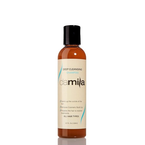 Damila Deep Cleansing Shampoo - Clarifying Formula for All Hair Types - Removes Residue & Product Build-Up (4 Fl Oz)