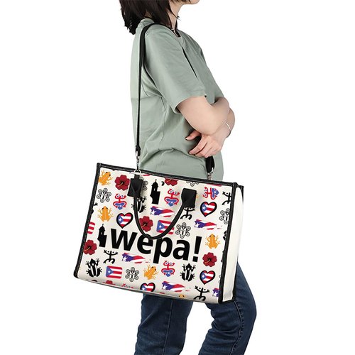JXGZSO Puerto Rican Flag Cosmetic Bag Wepa Makeup Zipper Bag Puerto Rican Sayings Merch Latina Gift Spanish Gift Puertorican Gift (wepa TT)