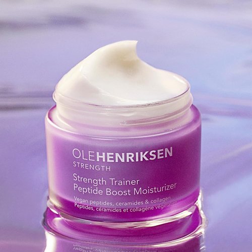 Ole Henriksen Strength Trainer Peptide Boost Facial Moisturizer - Hydrating Ceramides & Collagen, 1.7 oz Jar