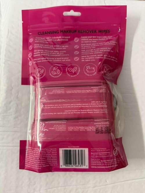 LIVAURA Retinol Individually Wrapped Makeup Remover Wipes, travel essentials for Travel & On the Go, women facial cleansing wipes, remove makeup mascara, with micellar water, 30 single face wipes