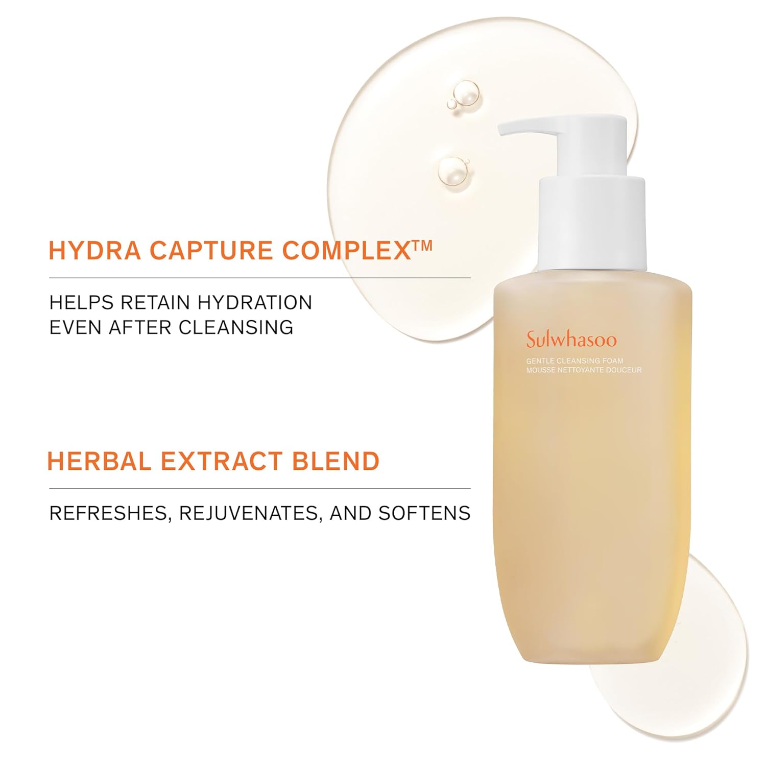 Sulwhasoo Gentle Cleansing Foam - Hydrating Gel-to-Foam Facial Cleanser with Korean Herbal Ingredients | Removes Makeup & Impurities
