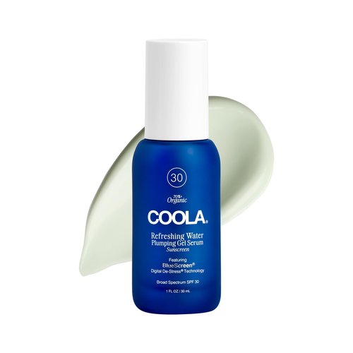 COOLA Refreshing Water Plumping Gel with SPF 30, Dermatologist Tested Face Sunscreen with Hyaluronic Acid, Organic Aloe, and Coconut Water, 1 Fl Oz
