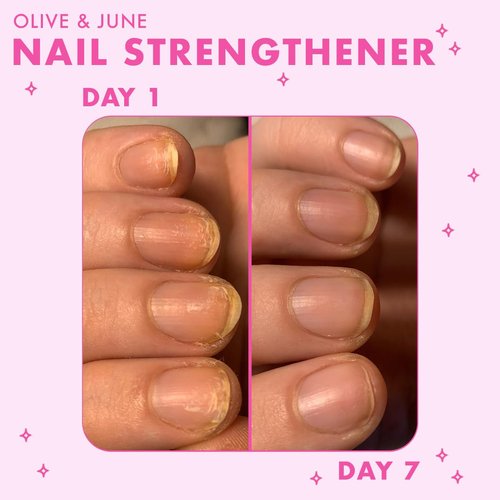 Olive & June Nail Strengthener - Heals Weak, Brittle Nails | Boosts Strength Up to 77% | Vegan & Cruelty-Free