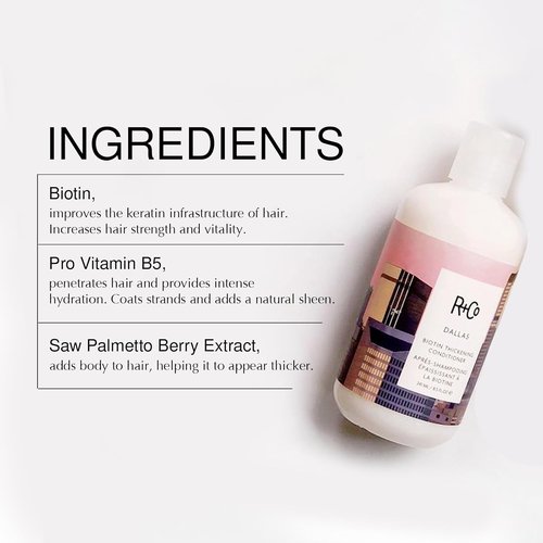 R+Co Dallas Biotin Thickening Shampoo & Conditioner Set - Volumizing Formula for Fine Hair - Sulfate-Free, Vegan - 8.5 oz (Pack of 2)