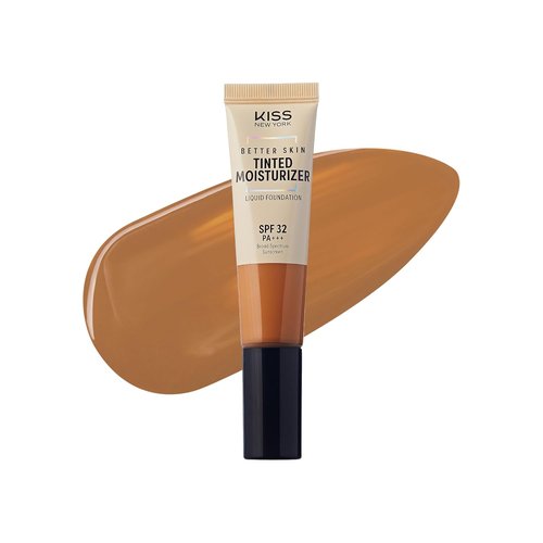 KISS New York Tinted Moisturizer - SPF 32 PA+++ Hydrating Sunscreen for Face | Classic Tan, Medium Coverage